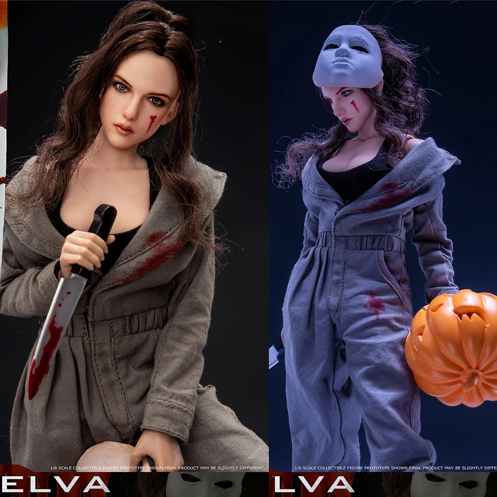 

BBK BBK008 1/6 Women Soldier Halloween Late Night Killer Melva Full Set 12" Action Figure Model For Fans Holiday Gifts