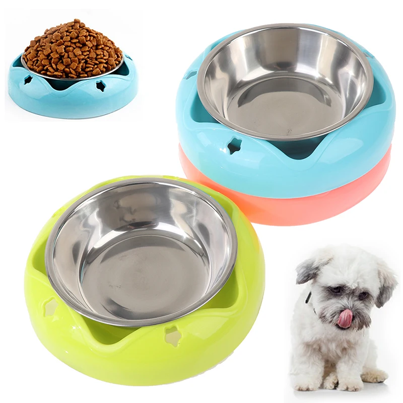 Durable Pet Dog Bowl Stainless Steel Non-slip Drinking Feeding Dual-use Food Feeder For Small Medium Dogs Cats Pet Accessories