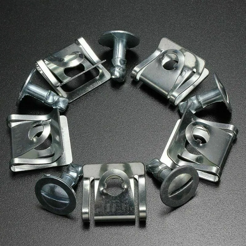 

Fastener Securing Clip Metal Undertray Replacement Screws Universal 10 Sets Accessories