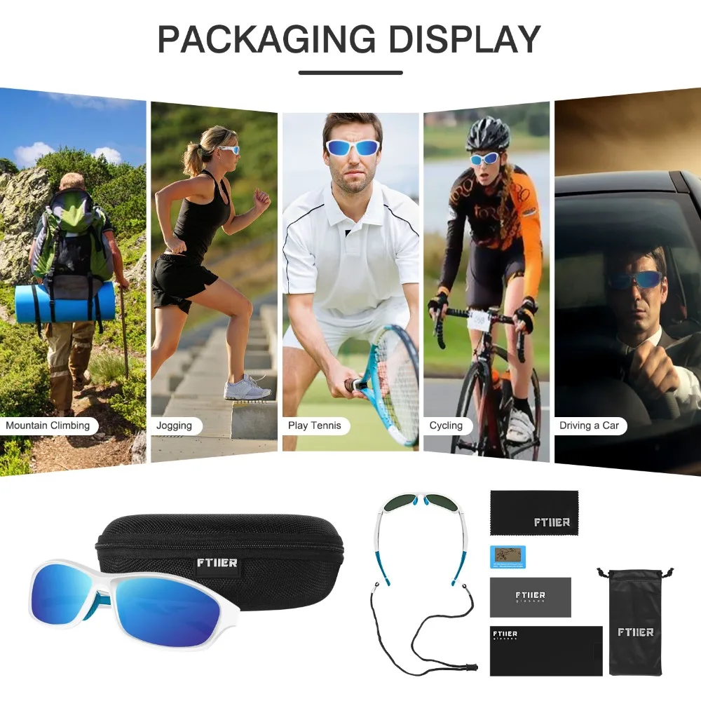 

New Photochromic Sunglasses Polarized Sports Cycling Bicycle Glasses Men Women Bike Running Hiking Camping Fishing Eyewear