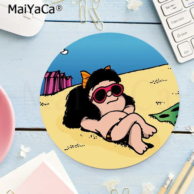 maiyaca in stocked top quality mafalda girl rubber pc computer gaming mousepad anti slip laptop pc mice pad mat gaming mousepad free global shipping