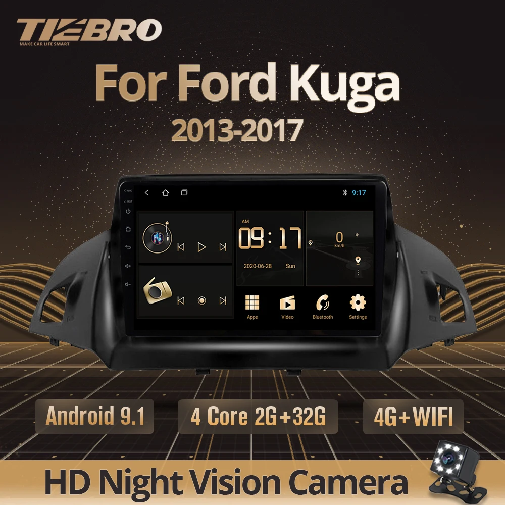 TIEBRO 2Din Android 9 0 автомобильное радио для Ford Kuga 2013 2017 Автомобильный мультимедийный