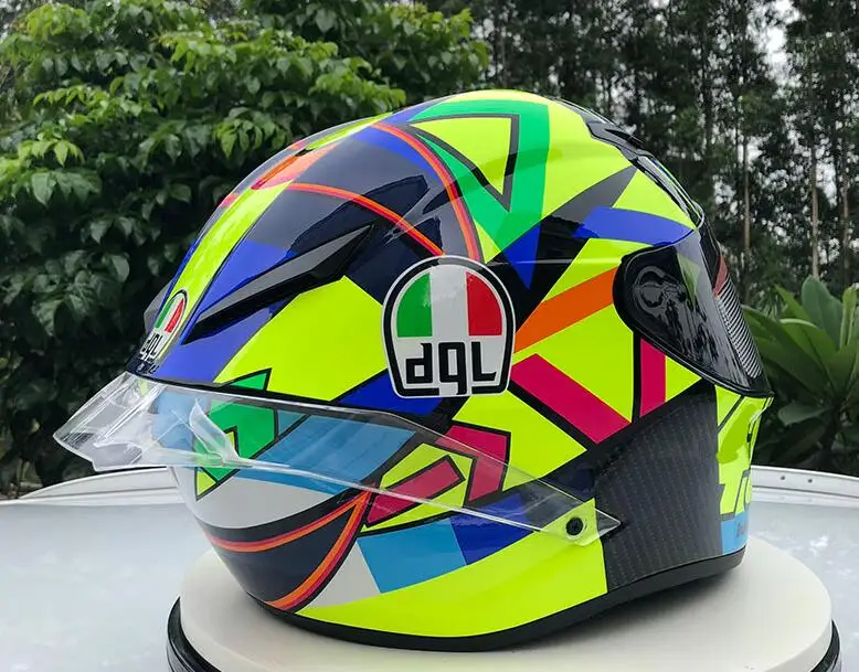 1 Dql moto rcycle misano ручной шлем с черный с козырьком шлем для мотогонок с полным лицом перекрестный большой хвост крыло шлем - Цвет: 1