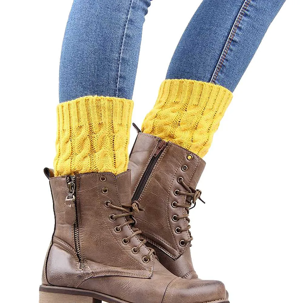 2019 Новое поступление вязаные гетры носки двухцветные зимние теплые забавные