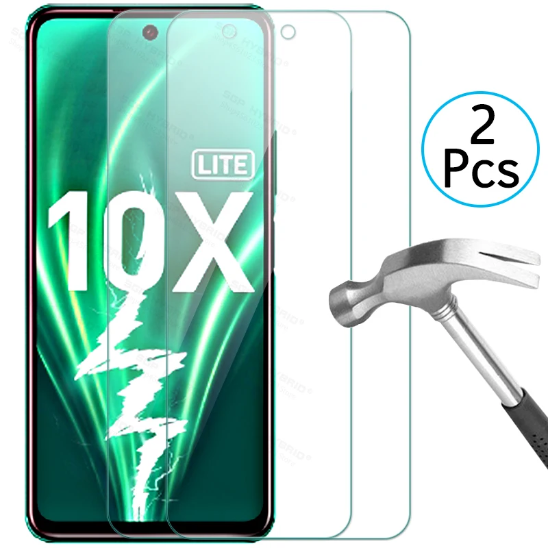 2 листа для Huawei Honor 10x Lite Защитное стекло Honor10 x 10x10xlite Honor10x lite защитная пленка полное
