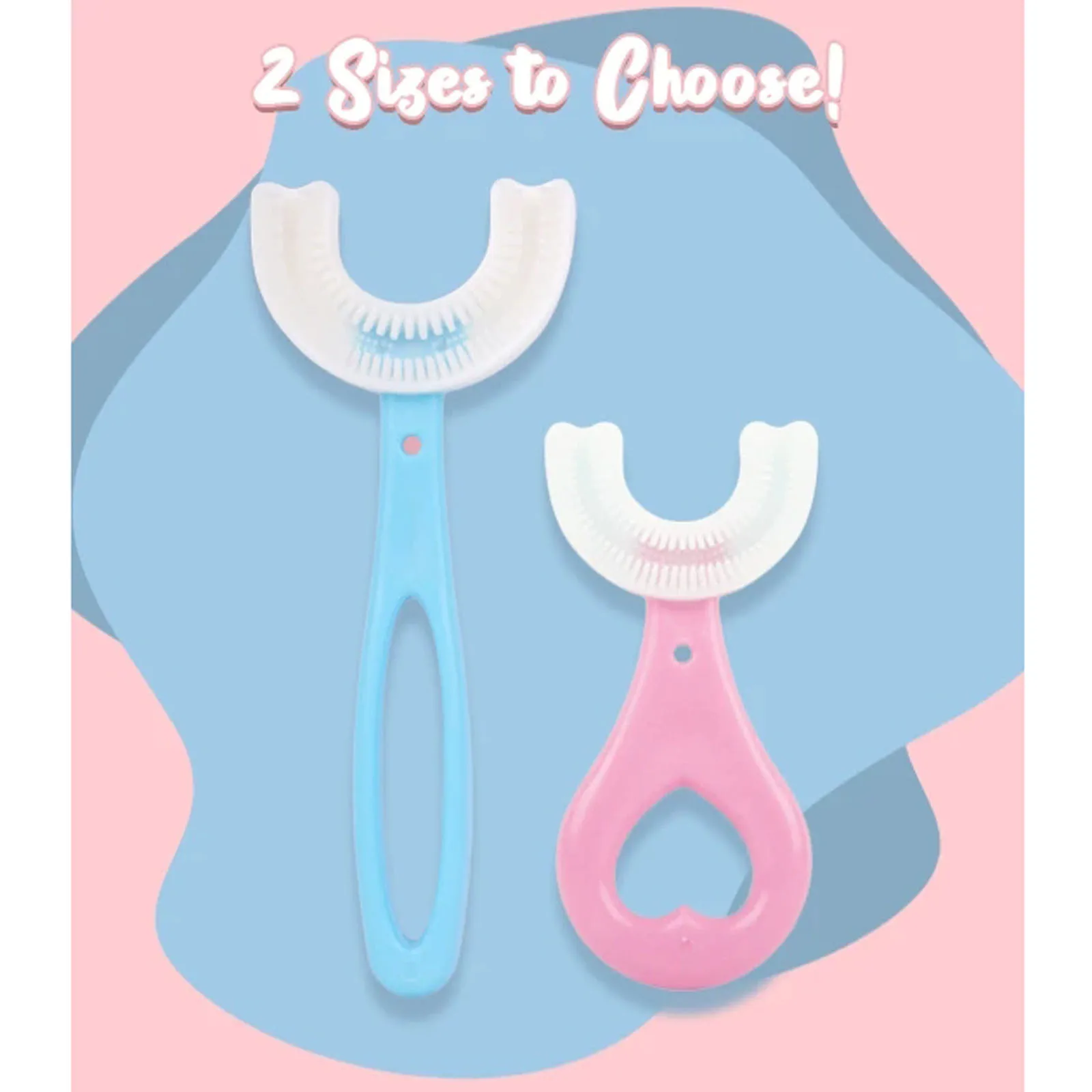 Children U Shape Toothbrush Portable Fun children's practical and simple Home Safety Baby Silicone All Rounded | Дом и сад