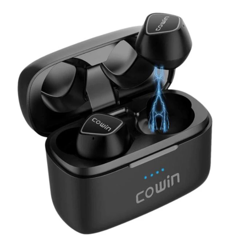 

COWIN KY02 TWS Wireless Headphones Bluetooth 5.0 Sport Earbuds Headset With Mic For All Smart Phone For Xiaomi,Black