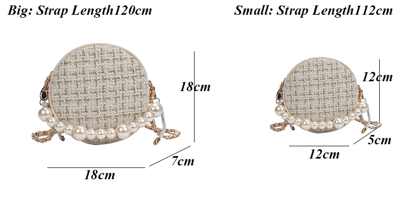 bolsos модные женские сумки-почтальон, круглая сумка на плечо, дизайнерская сумка через плечо, твидовые сумки для женщин, жемчужное колье, сумка