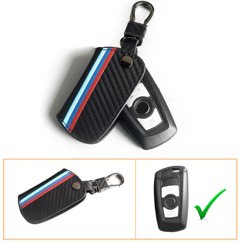Углеродное волокно из искусственной кожи дистанционного ввода брелок крышка для