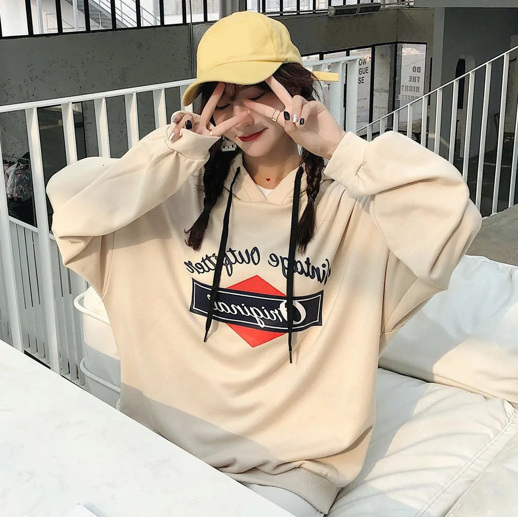 Толстовка с буквенным принтом алфавита для мальчиков и девочек уличный стиль