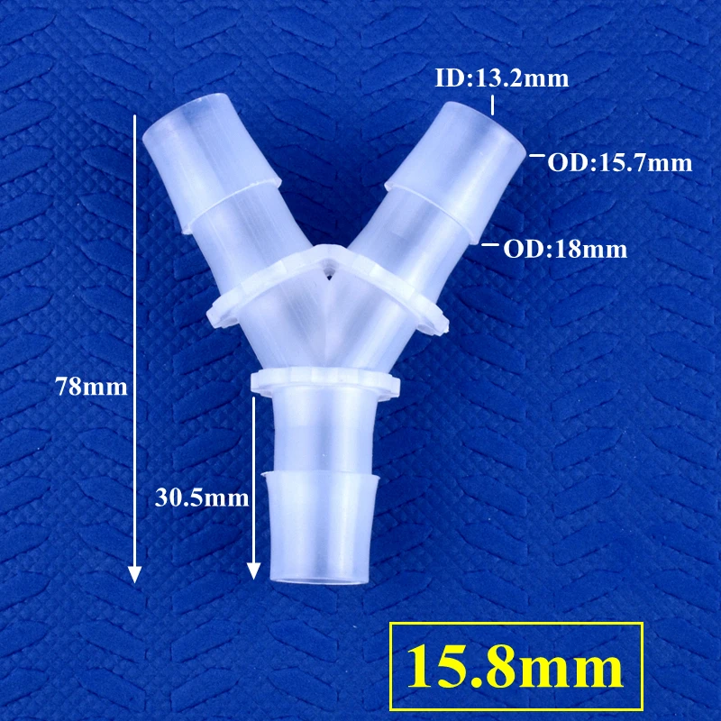 

1 ~ 100 шт. 14,2 ~ 20 мм PP Y-образный тройник, соединители для садового орошения, соединение водопроводной трубы, аквариумный бак, воздушный насос, шланг, пагода, соединения