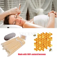 10pcs ear candles ear wax clean removal natural beeswax propolis indiana therapy fragrance candling cone candle relaxation