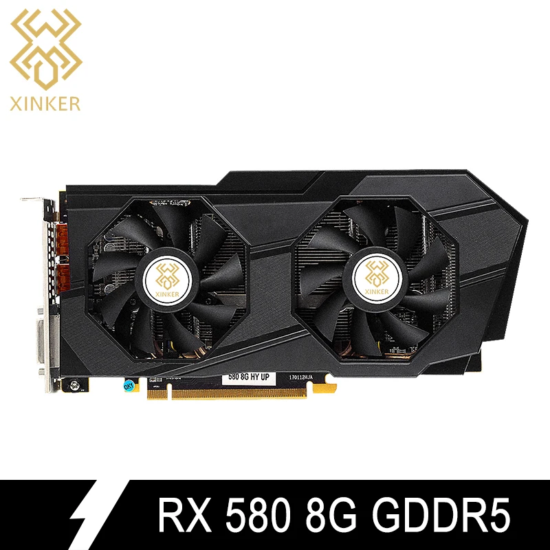 Б/у Radeon RX 580 8G 2048SP GDDR5 PCI Express x16 3,0 видеоигровая графическая карта внешняя видеокарта для настольного ПК