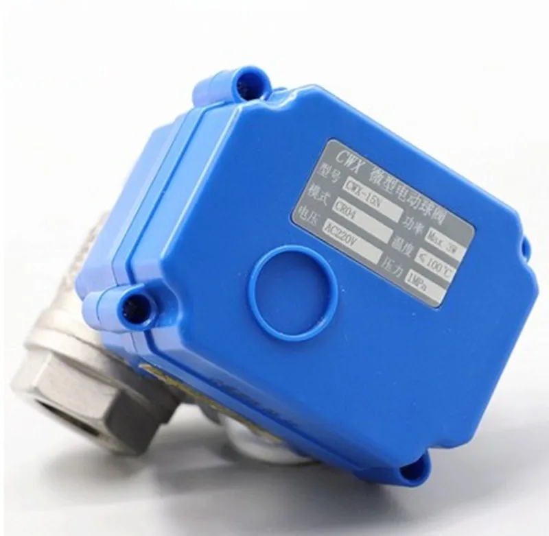 DN15 1/2 &quotНержавеющая сталь двухполосный Электрический шаровой клапан DC5V DC12V DC24V