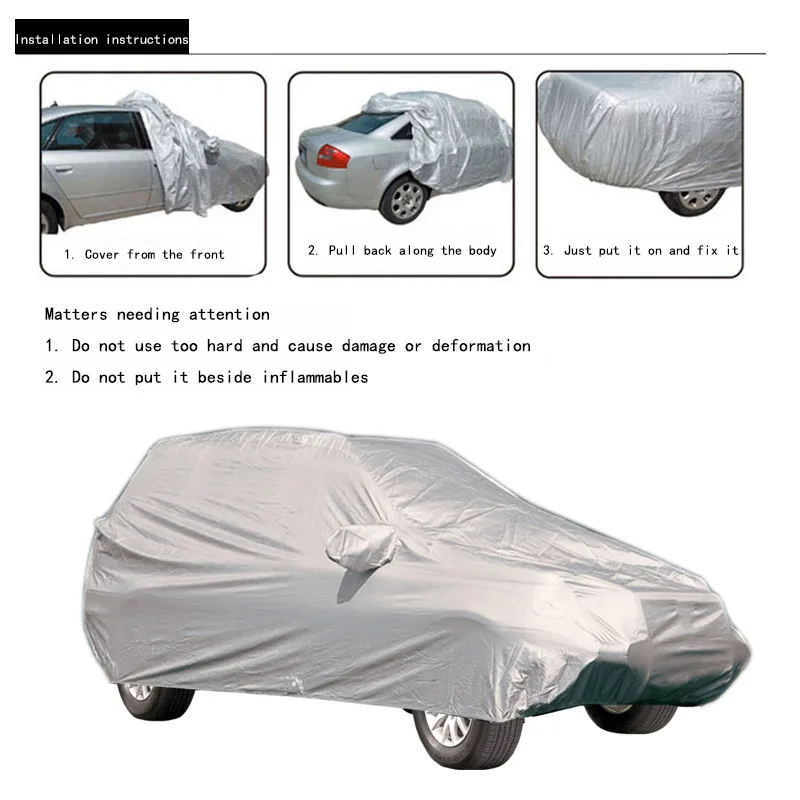 Full Car Covers Outdoor sun uv protection dust rain snow protective Universal Waterproof Dustproof Fit Suv Sedan Hatchback Cover |