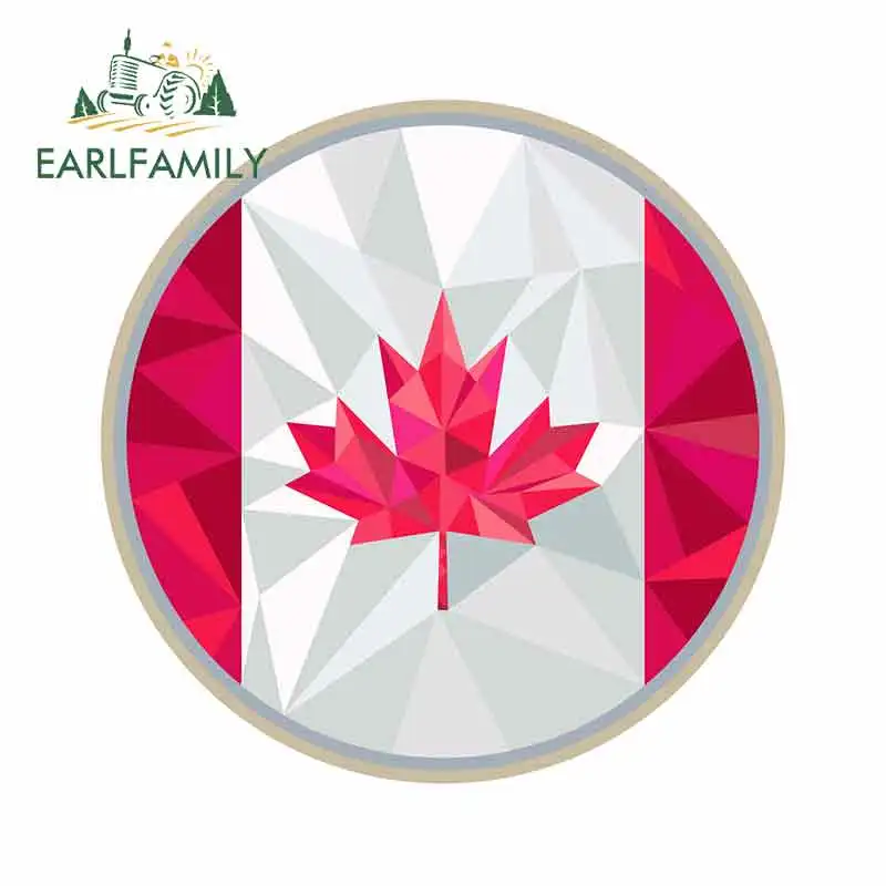 EARLFAMILY 13 см x 12 7 для канадского флага значок круг оригинальные креативные