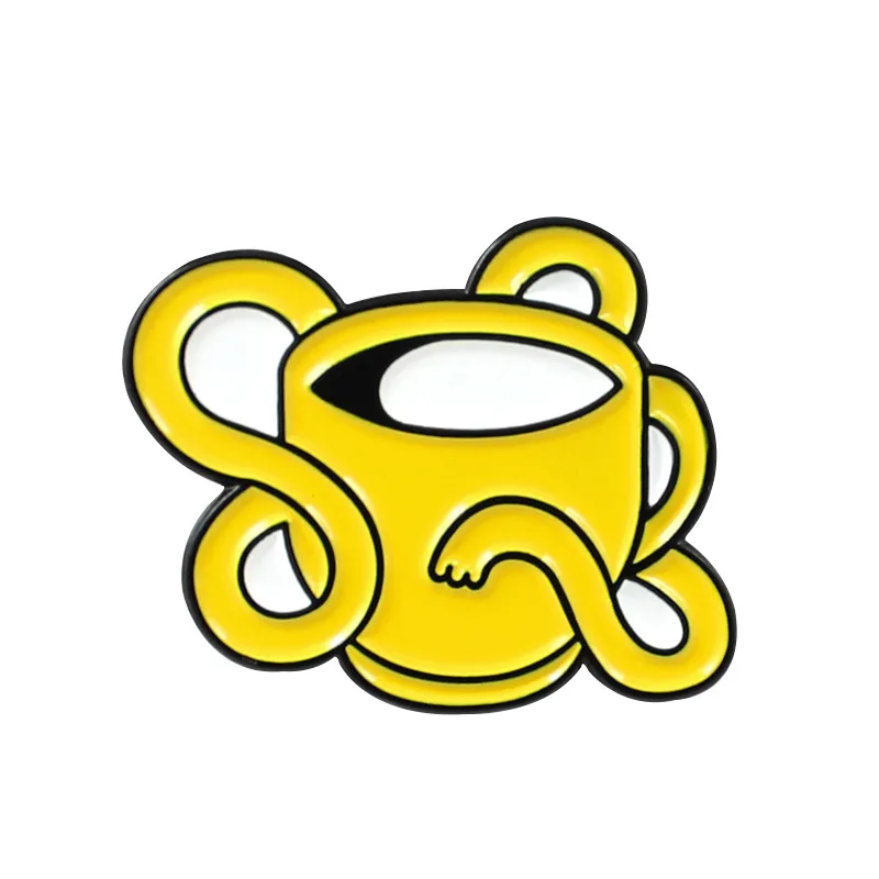 

Fashion Candy Color Cartoon Shape Cup Enamel Pins Fun Cup Collection Commemorative Badge Brooch