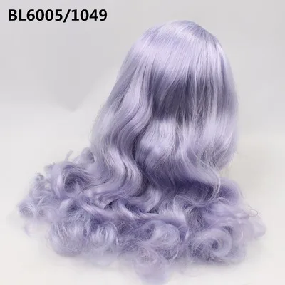 style 9 Для куклы Blyth ледяной парик с куполом, золотистые фиолетовые серые волосы, белый натуральный загар темно-супер черный парик для волос, игрушка подарок для девочек - Цвет: style 9