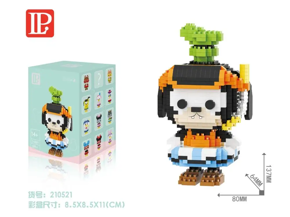 

Disney Series Diamond Blocks Micro Mickey Mouse Chip Dale Donald Duck Goofy Mini Building Bricks Figures Toys For Children