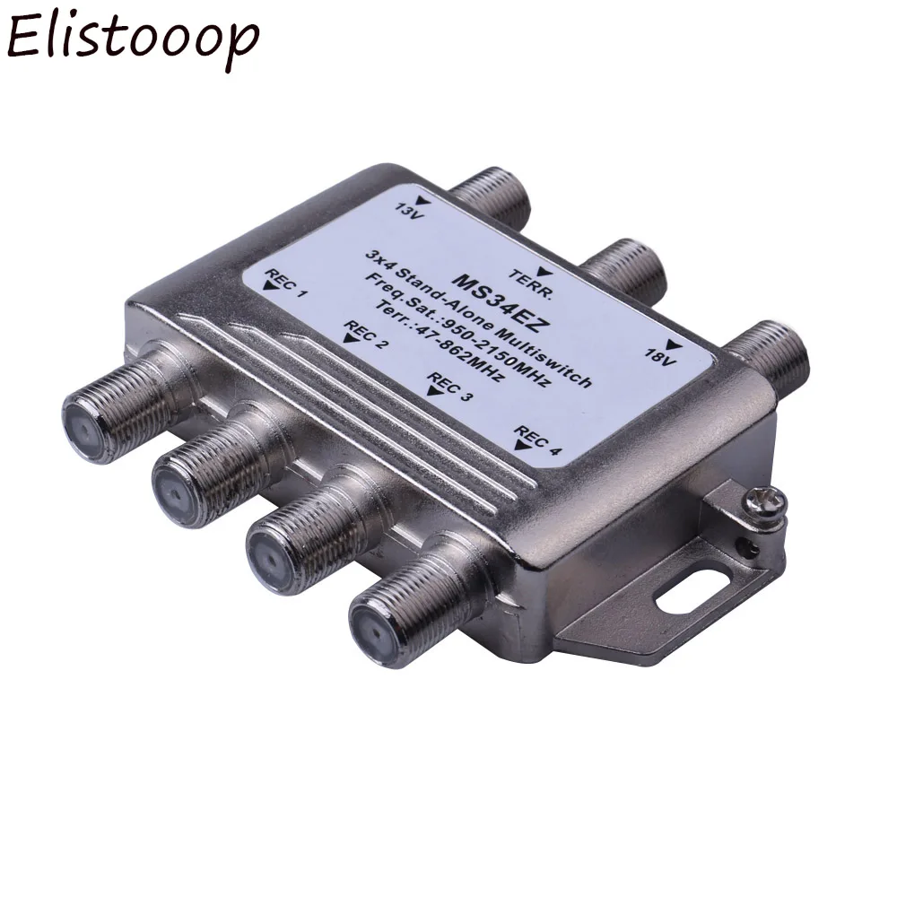 Сплиттер для спутникового телевидения с 3 входами и 4 выходами FTA TV LNB