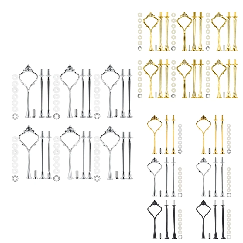 6 Set Tray Hardware for Cake Stand 3 Tier Cake Stand Fitting Hardware Holder for Wedding and Party Serving Tray