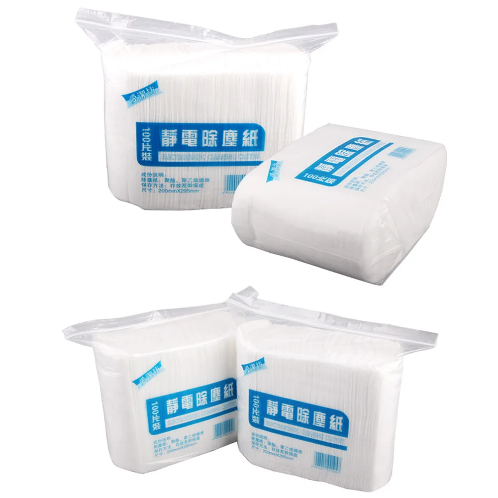 

100pcs Disposable Electrostatic Dust Removal Mop Paper Home Kitchen Bathroom Cleaning Cloth THIN889