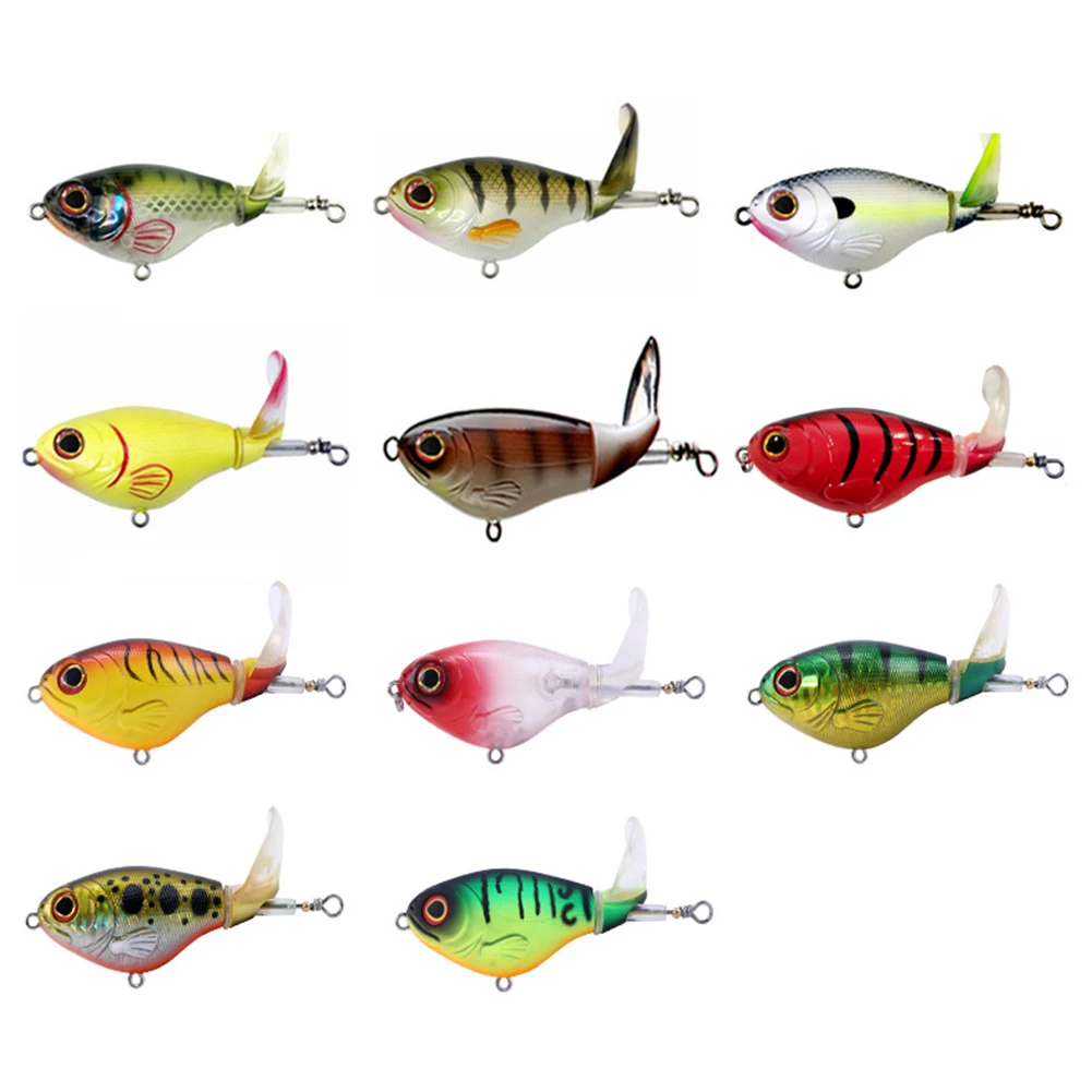 

75mm/17g Fishing Lure Bass Fishing Lure Hard Bait Spinner Action Floating Topwater Artificial Bait Crankbait Bass Fishing Tackle