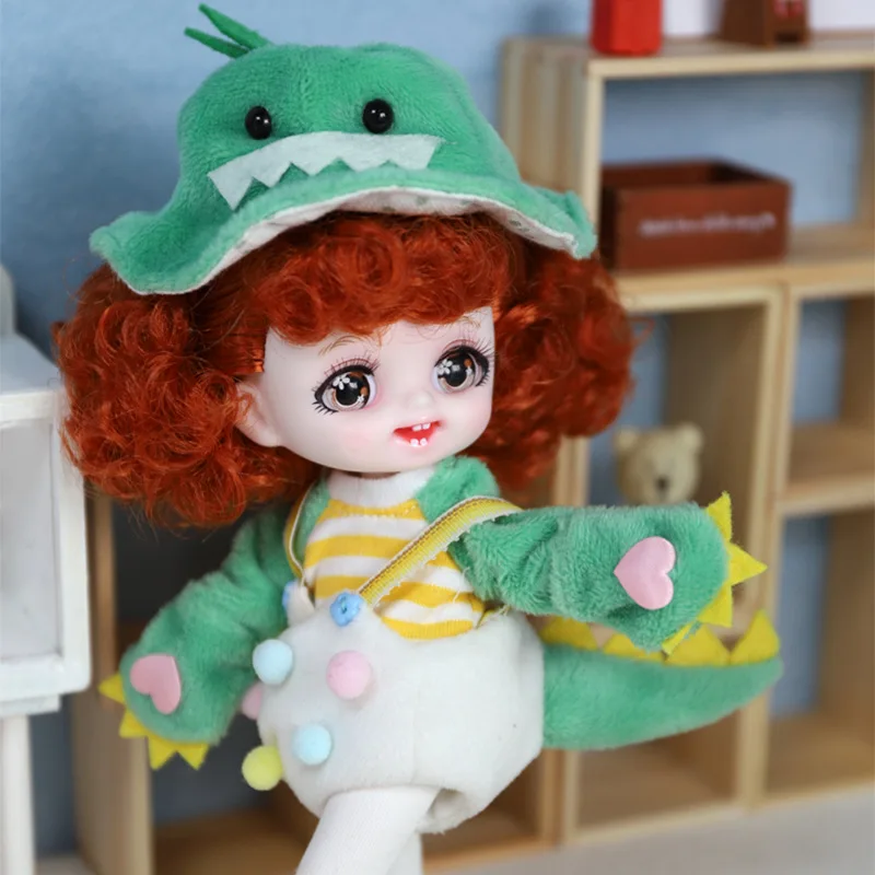 

Куклы DBS 1/8, 6 дюймов, милая кукла в виде животного, 16 см, BJD, макияж, игрушка «сделай сам», карманная мини-кукла, рождественский подарок для дево...