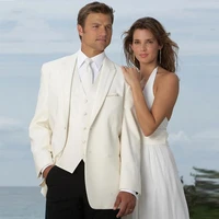 2020 design wedding suits beach groom tuxedosmans suits for we 3 pieces jacketpantsvest trim fit bridegroom men suits blazer