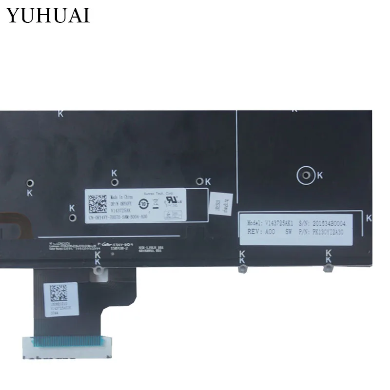 Новая клавиатура для компьютера c английской раскладкой для Dell Precision M3800 XPS 15 9530 Черная клавиатура с подсветкой