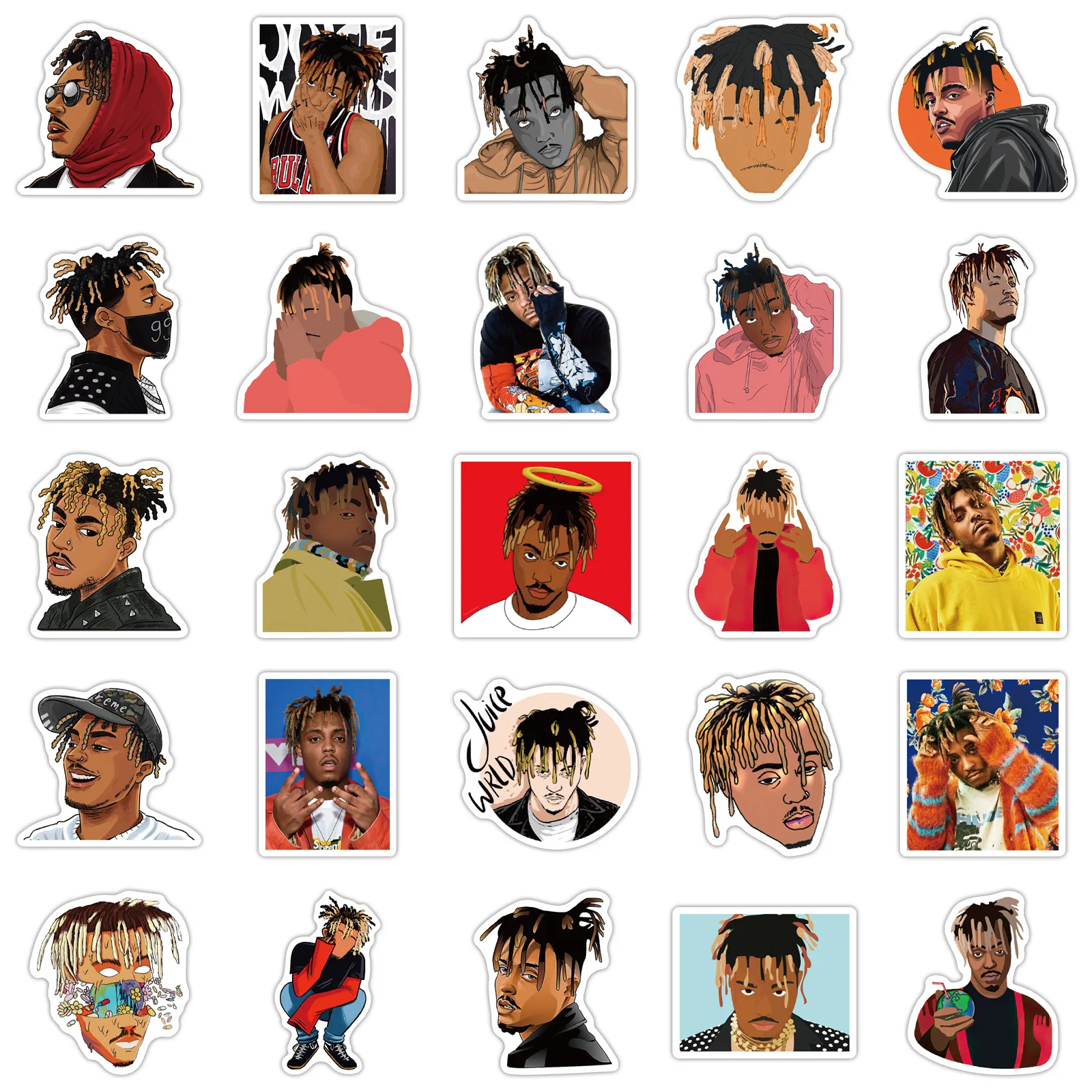 10/52CS сок WRLD реперские кепки Музыка Наклейки звездочки для ноутбука гитара