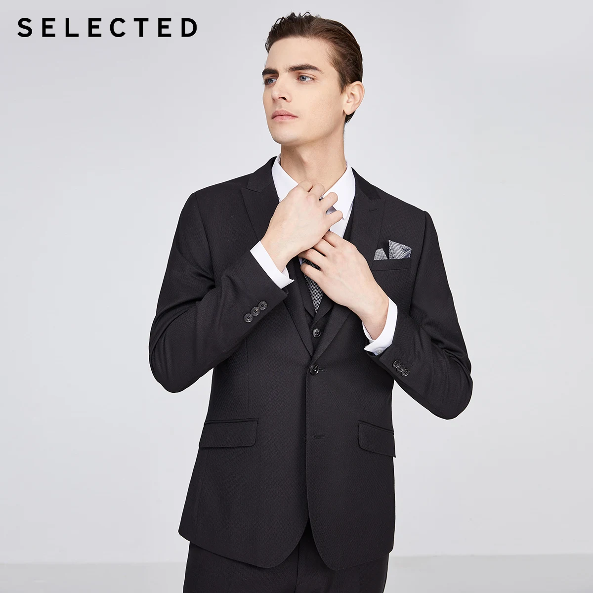 Мужская приталенная куртка с воротником повседневный деловой пиджак S |