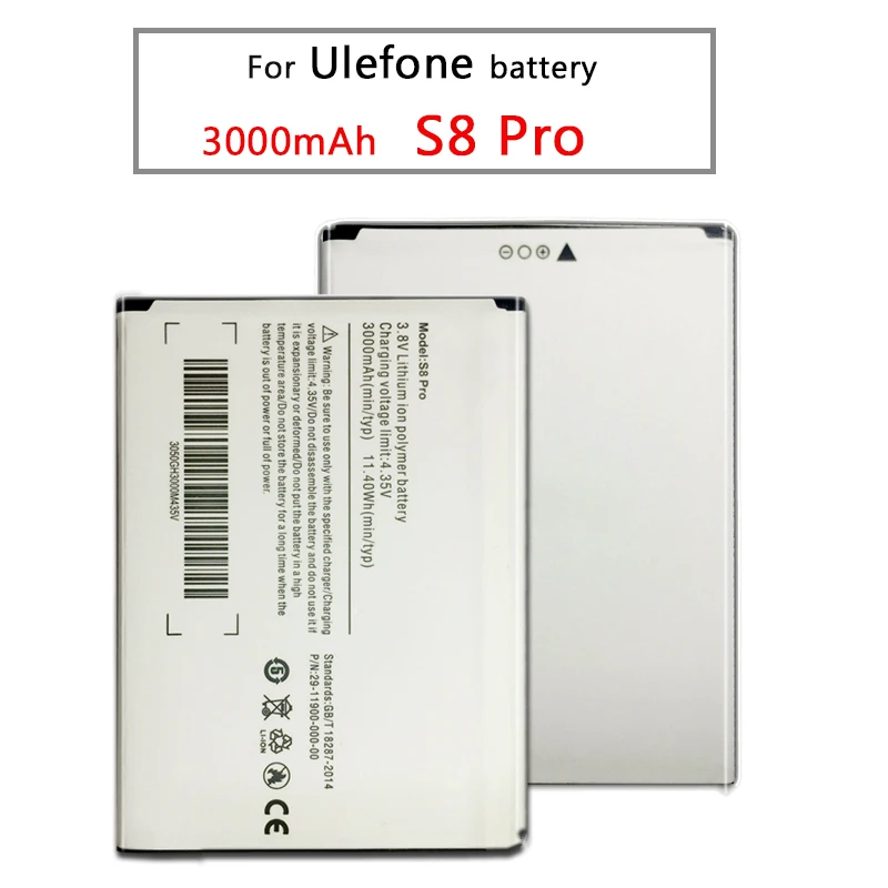 Для мобильного телефона Ulefone S8 / Pro перезаряжаемый литий полимерный аккумулятор