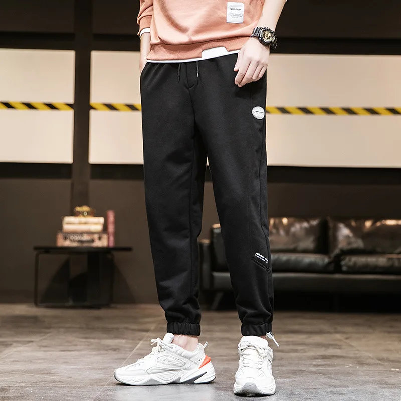 

M-4XL Men's Trend Trousers Summer 2020 New Harlan Beam Feet Nine Points Loose Casual Sports Thin Pants Jogger Men Sweatpants