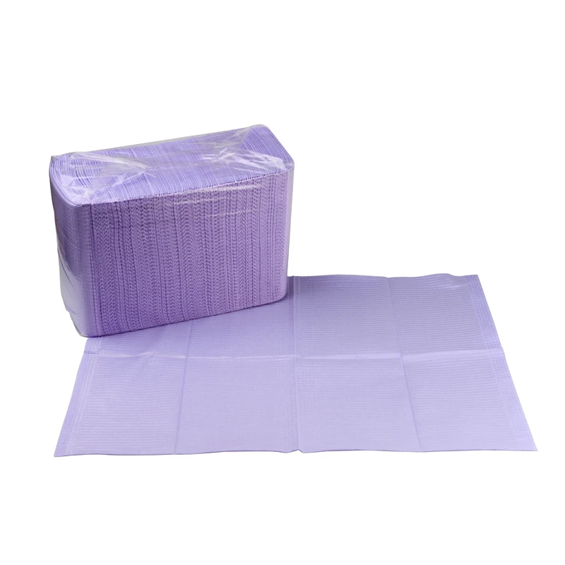 Purple 125 шт одноразовые скатерти, водонепроницаемые медицинские бумажные двухслойные листы, тату чистые тату аксессуары 44*33 см - Цвет: Purple