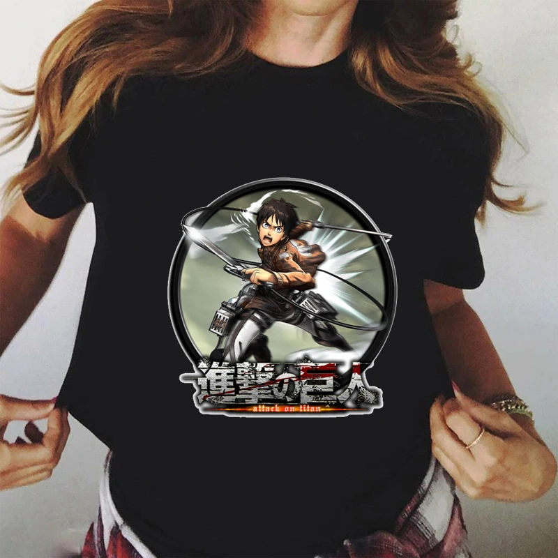 

2021 Summer Unisex T Shirt Men Casual Streetwear Attack on Titan Anime Short Sleeve Oversized Cotton Harajuku Hip Hop Tee Shirt