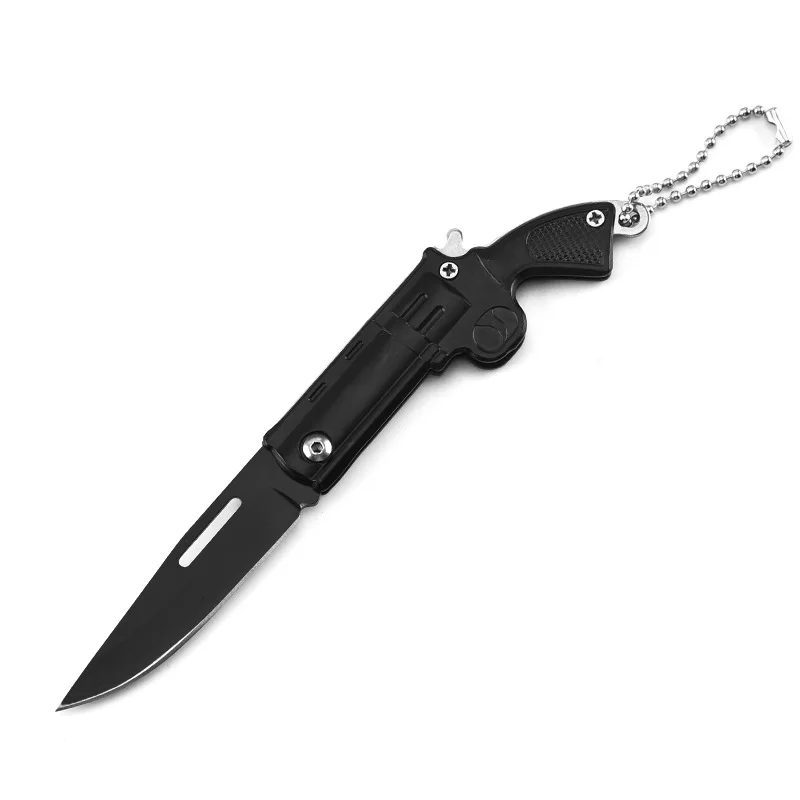 

Outdoor Mini Folding Knife Stainless Steel Camping Survival Knife Multifunction Knife Creative Pistol-shaped Knife