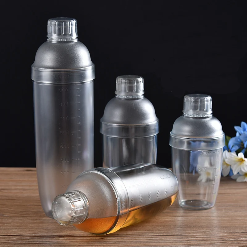 

1PCS 350ml/530ml/700ml/1000ml Cocktail Shaker home bar utensils plastic shake cup wine drink mixer shake bottle