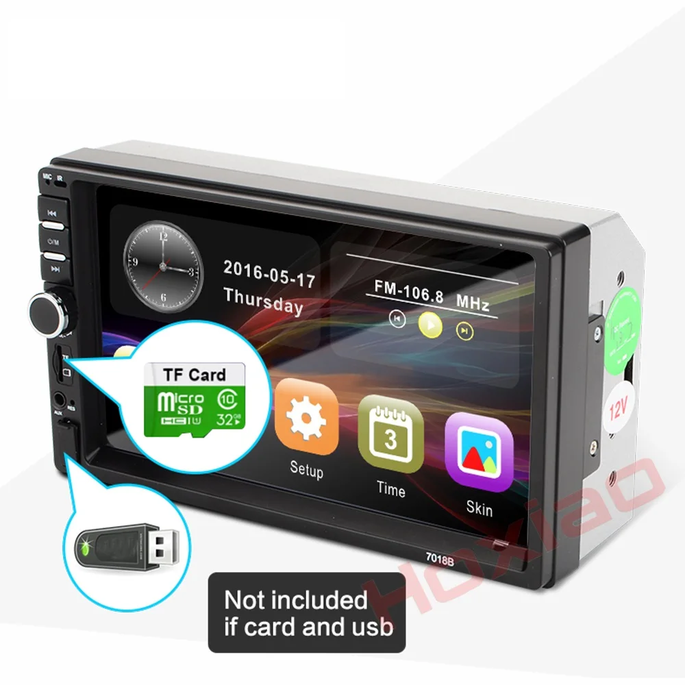2 Din автомобильное радио 7 &quotHD MP5 плеер сенсорный экран цифровой дисплей Bluetooth