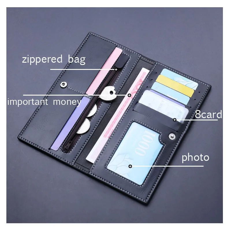 

2021Thin Men Wallet Clutch Brand Wallet cartera hombre Male Organizer Cell Phone Business Clutch Bag Long Coin Purse Wallet