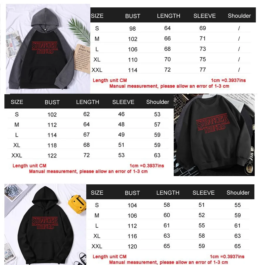

o-neck hip-hop tracksuits for autumn winter man pullovers 2021 stranger things hoodies Men long sleeve casual fleece sweatshirts