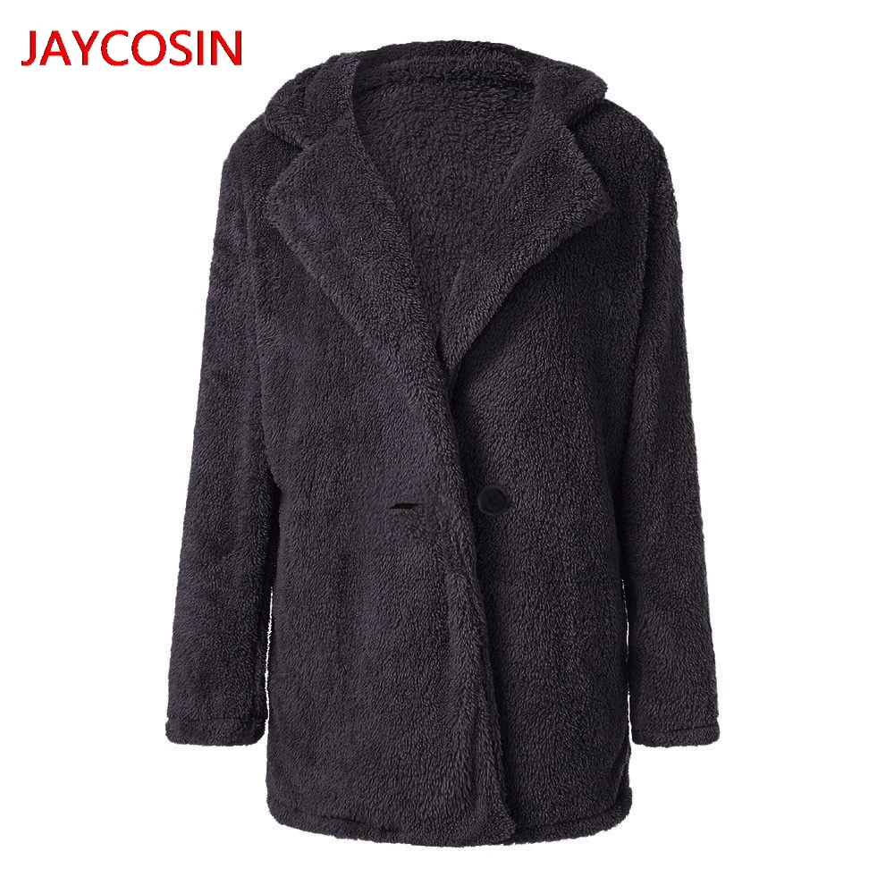 JAYCOSIN Женская куртка Зимние теплые пальто и куртки женские повседневные Lapela воротник длинный рукав горячая