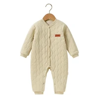 kids baby warm cotton jumpsuits winter boys girls thick soft rompers classic and simple style playsuits