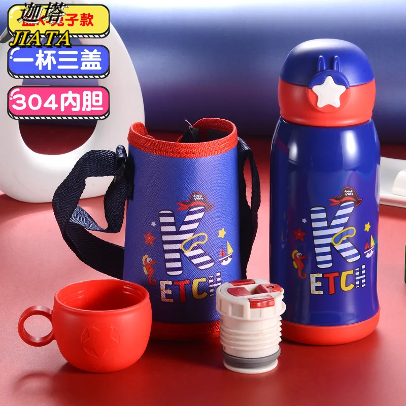 

Smart Children's Thermos Cup Stainless Steel Cup Student Cartoon Straw Cup Outdoor Kettle Gift Cup Cute Bottle Kawaii Cup