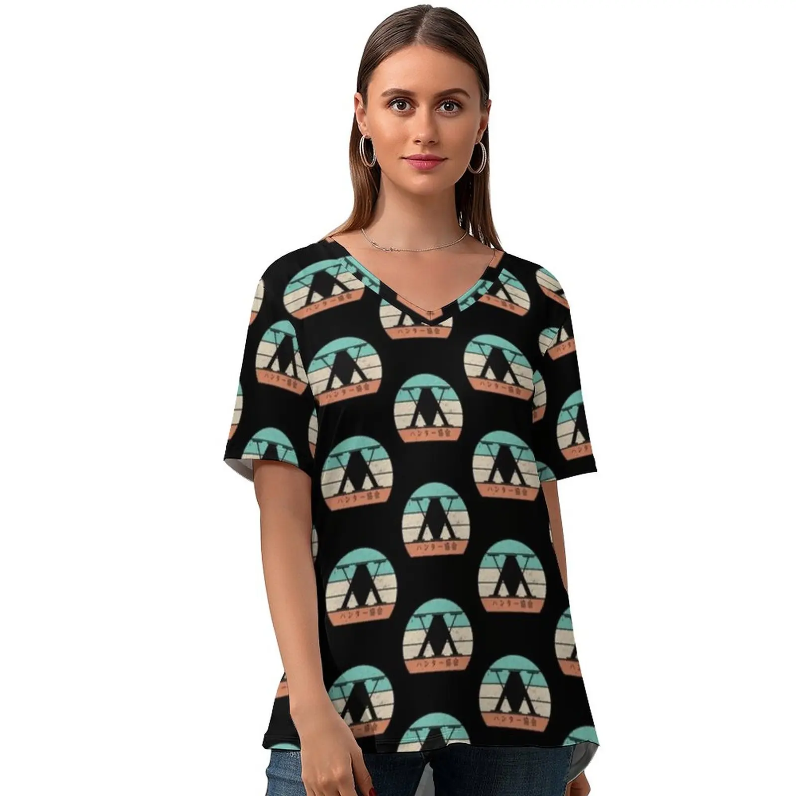 Hunter X футболка уличная одежда с принтом женская обувь Модная новинка Футболка