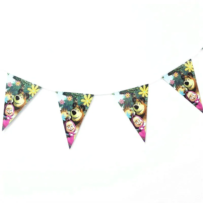 Маша и Медведь 10/20 человек в результате использования пластины чашки соломинки