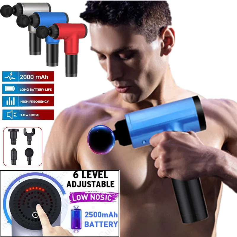 

8000r/min Therapy Massage Gun Facial Deep Muscle Pain Sport Massager Relax Body Neck and Back Machine Slimming Relief