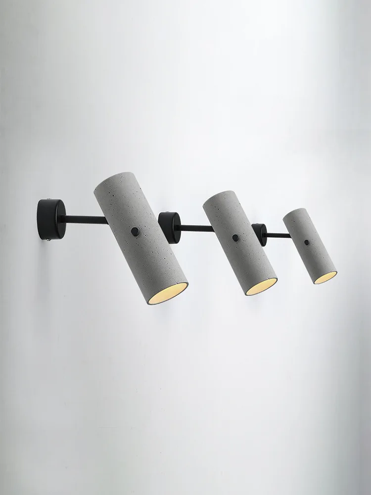

Cement living room wall lamp bedroom bedside lamp industrial wind lamp stairway wall lamp creative rotatable spotlight