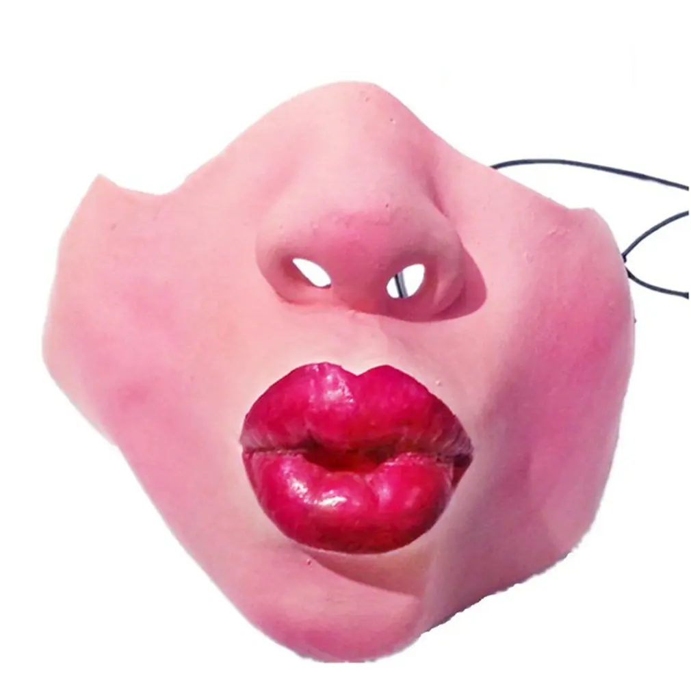 

Halloween Latex Material Half Face Mask Funny And Scary Performance Mask Masquerade Mask Male And Female