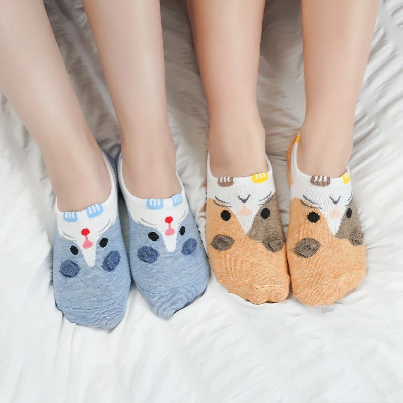 

New Spring and Summer Children's Short Socks Kids Boat Socks Invisible Cotton for Teens Girls Low Cut Animal Cartoon Socks